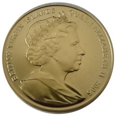 1 Dollar - Elizabeth II King James I, Gold plated