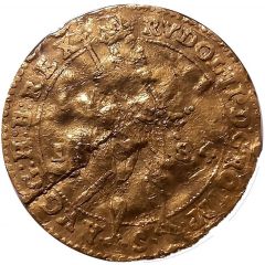 1 Ducat - Rudolph II Date on obverse, Breslau