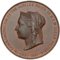 Medalet - Victoria Golden Jubilee, J. Moore, bronze, 33mm