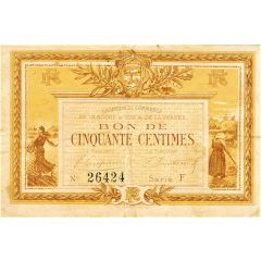 50 Centimes - Chambre de Commerce de La Roche s/ Yon and de la Vendée 85