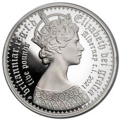 5 Pounds - Elizabeth II Gothic - Portrait, Silver