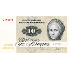 10 Kroner `Edderfugl` Painting and Animal