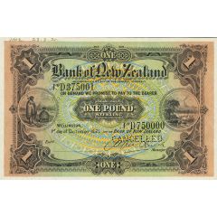 1 Pound Bank of New Zealand, Without text on back