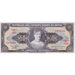 5 Centavos overprinted on P# 179