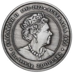 2 Dollars In the name of Elizabeth II, 6th Portrait - Kangaroo Yongka