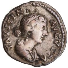 Denarius - Faustina the Younger LAETITIA, Laetitia