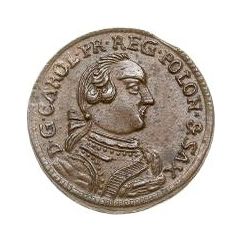 1 Solidus - Carl of Saxony Mitau, curved shield