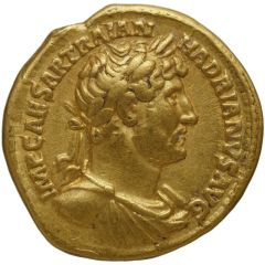 Aureus - Hadrian P M TR P COS III SAEC AVR, Genius