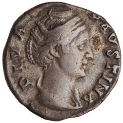 Denarius - Faustina the Elder AVGVSTA, Vesta