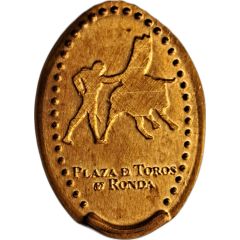 Pièce écrasée - Course de taureaux