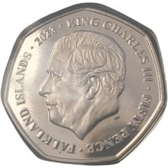 50 Pence - Charles III Christmas Penguins, Coloured
