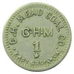 1 Cent - C. H. Mead Coal Co. East Gulf, West Virginia