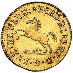2 Pfennig - Ferdinand Albert II Gold pattern strike