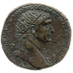 Dupondius - Trajan S P Q R OPTIMO PRINCIPI S C ALIM ITAL, Abundantia