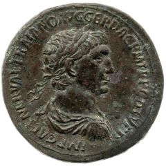 Sestertius - Trajan S P Q R OPTIMO PRINCIPI S C, Pax