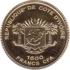 1500 Francs CFA Olympian Statue of Jupiter