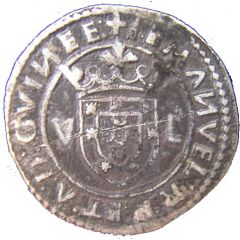 Tostão `V-L` - Manuel I Lisbon mint