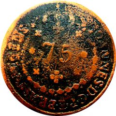 75 Réis - Pedro I
