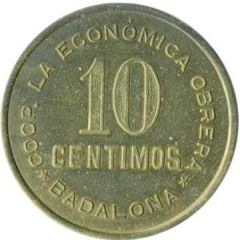 10 Centimos - Cooperativa La Económica Obrera