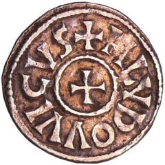 Obol - Louis I Melle mint, crosses