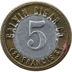 5 Cents - Galvin Cigar Co.