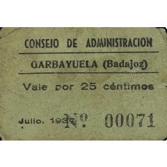 25 Céntimos Garbayuela