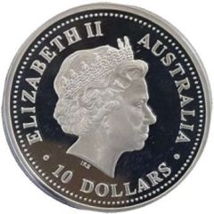 10 Dollars - Elizabeth II 4th Portrait - Australian Kookaburra