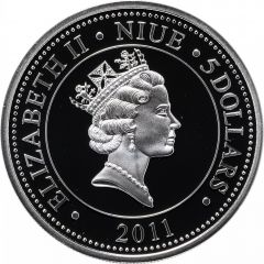 5 Dollars - Elizabeth II Last Tasmanian Tiger