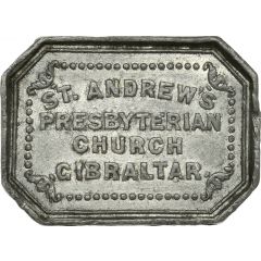 Communion token Saint Andrew`s Church, Gibraltar