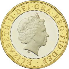 2 Pounds - Elizabeth II DNA Double Helix, Silver Proof