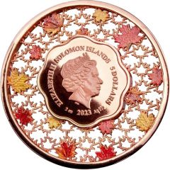 5 Dollars - Elizabeth II Posthumous, Filigree Maple Leaf