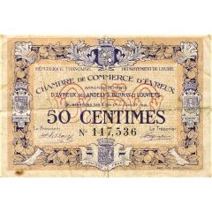 50 Centimes - Chambre de Commerce d`Evreux 27