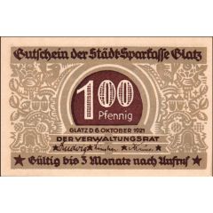 100 Pfennig Städtische Sparkasse