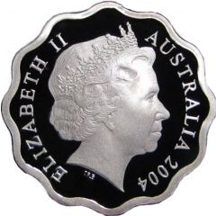1 Dollar - Elizabeth II 4th Portrait - Masterpieces in Silver - Aboriginal 5 Kangaroos