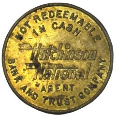 Parking Token - Hutchinson National Agent Bank and Trust Company Hutchinson, Kansas