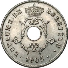10 Centimes - Léopold II French text - Large date