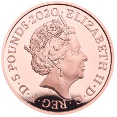 5 Pounds - Elizabeth II William Wordsworth, Gold Proof