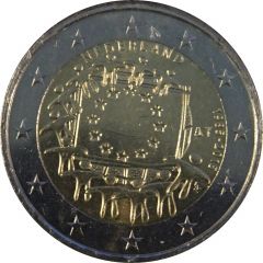 2 Euros - Willem-Alexander 30 Years of European Union Flag