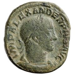 Sestertius - Severus Alexander P M TR P XIII COS III P P S C, Sol