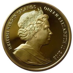 1 Dollar - Elizabeth II King George III, Gold plated