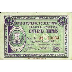 50 Céntimos Cocentaina