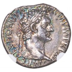 Denarius - Domitian IMP XXII COS XVI CENS P P P, Minerva