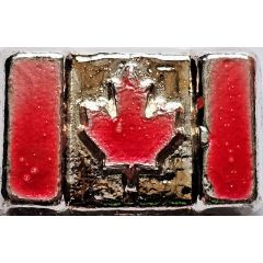 1 oz Silver Enamel Canada Flag