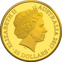 25 Dollars - Elizabeth II 4th Portrait - Kangaroo at Sunset - Gold Bullion Coin