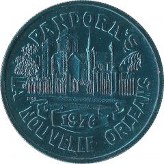 Mardi Gras Token - Krewe of Pandora Pandora`s La Nouvelle Orléans, blue, New Orleans, Louisiana