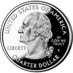 1/4 Dollar `Washington Quarter` Vicksburg National Military Park, Mississippi - Silver Proof