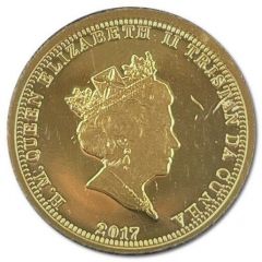 1 Crown - Elizabeth II Platinum Wedding - Portrait, Gold