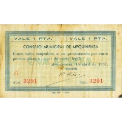 1 Peseta Mequinenza