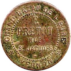 Token - F. Pretot Grand Bazar de L`Eure, Vernon