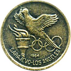 Medallion - Olympic Games Sarajevo - Los Angeles 1984